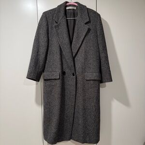 Long Double-Breasted Vintage Union made Wool Coat